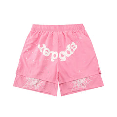 Sp5der shorts American trendy ins niche versatile sweet spider web 555 digital design cartoon summer pants (14)