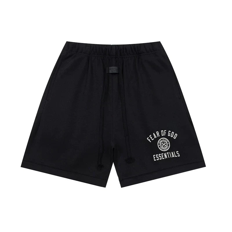 FEAR OF GOD FOG Double Line ESSENTIALS European and American Badge Printed High Street Loose Sports Shorts Trend (1)