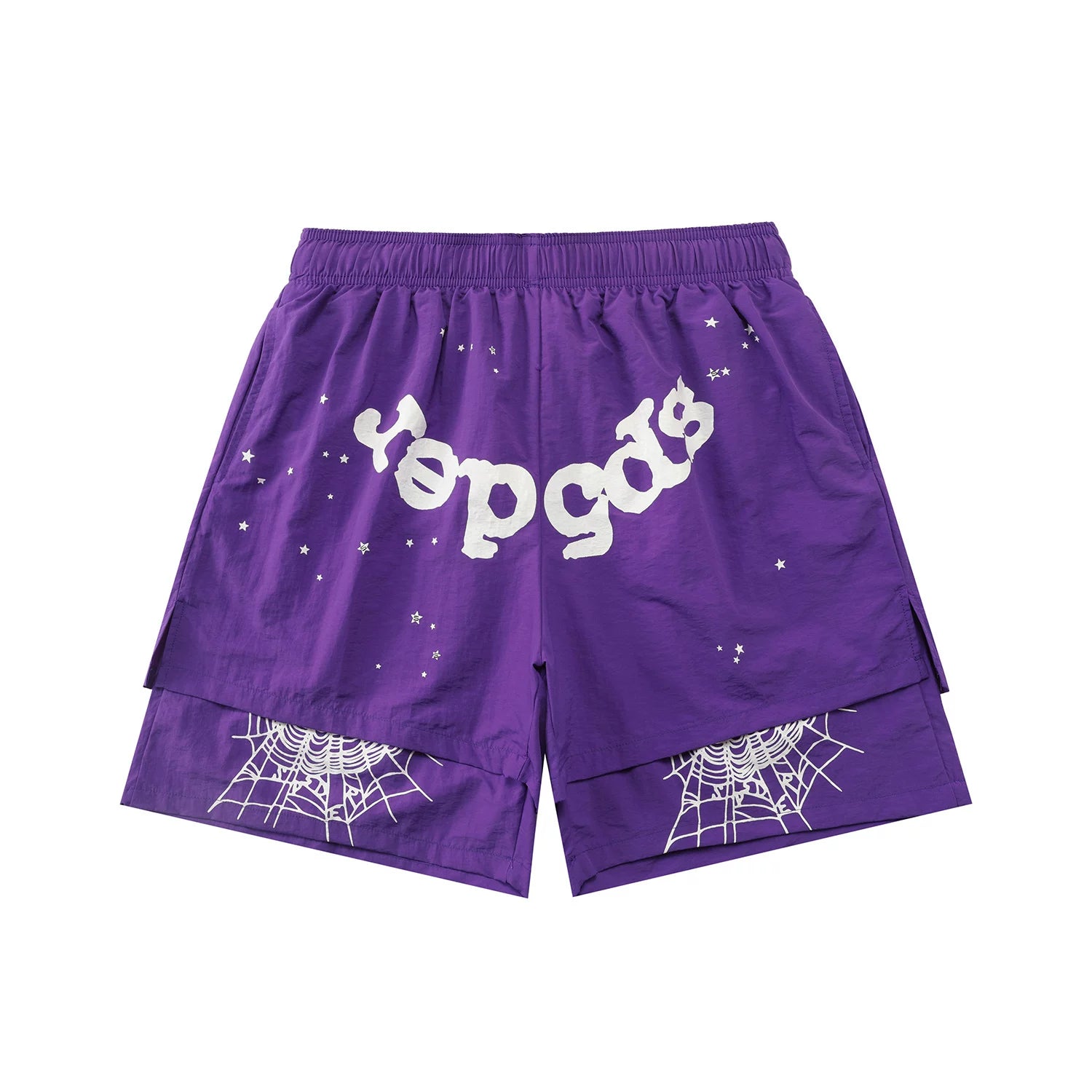 Sp5der shorts American trendy ins niche versatile sweet spider web 555 digital design cartoon summer pants (12)