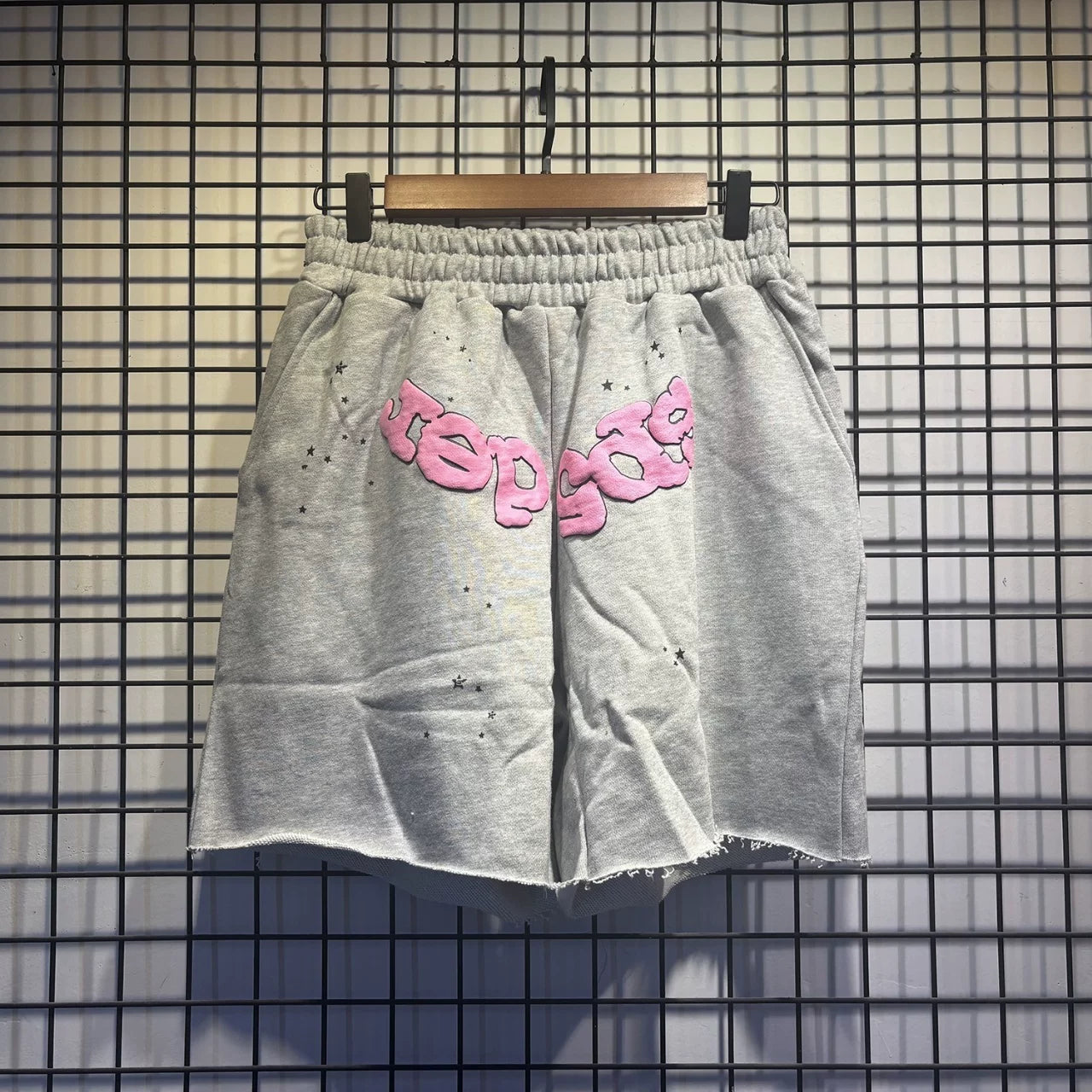 Sp5der shorts American trendy ins niche versatile sweet spider web 555 digital design cartoon summer pants (1)