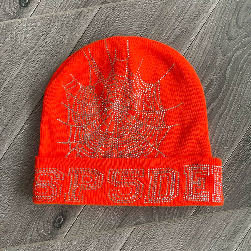 Sp5der worldwide 555555 unisex rhinestone knitted yarn cold hat (4)