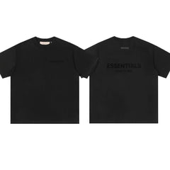 FOG double-line ESSENTIALS short-sleeved T-shirt men European and American couples trendy brand round neck loose cleanfit half-sleeved women (1)