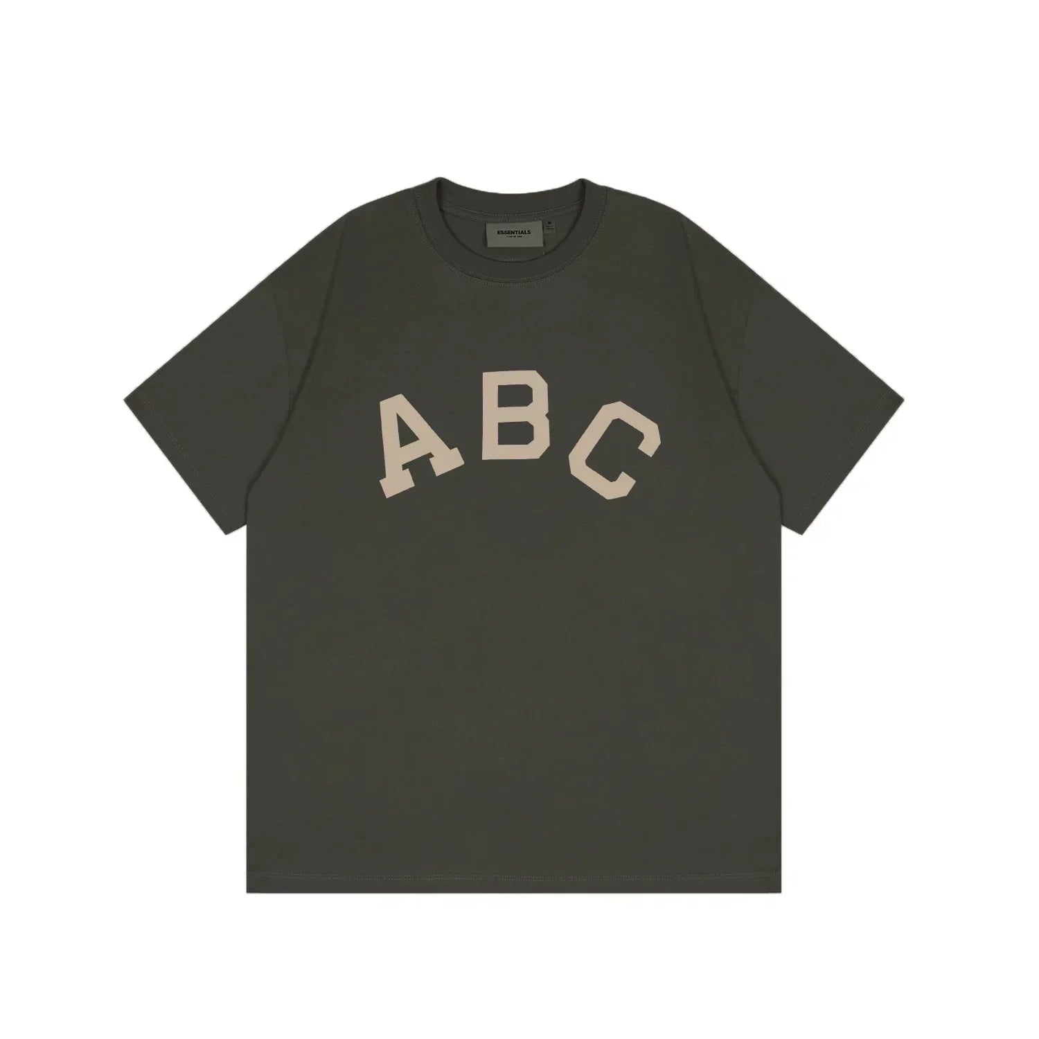 FOG double-line ESSENTIALS short-sleeved T-shirt men European and American couples trendy brand round neck loose cleanfit half-sleeved women (23)