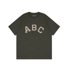 FOG double-line ESSENTIALS short-sleeved T-shirt men European and American couples trendy brand round neck loose cleanfit half-sleeved women (23)