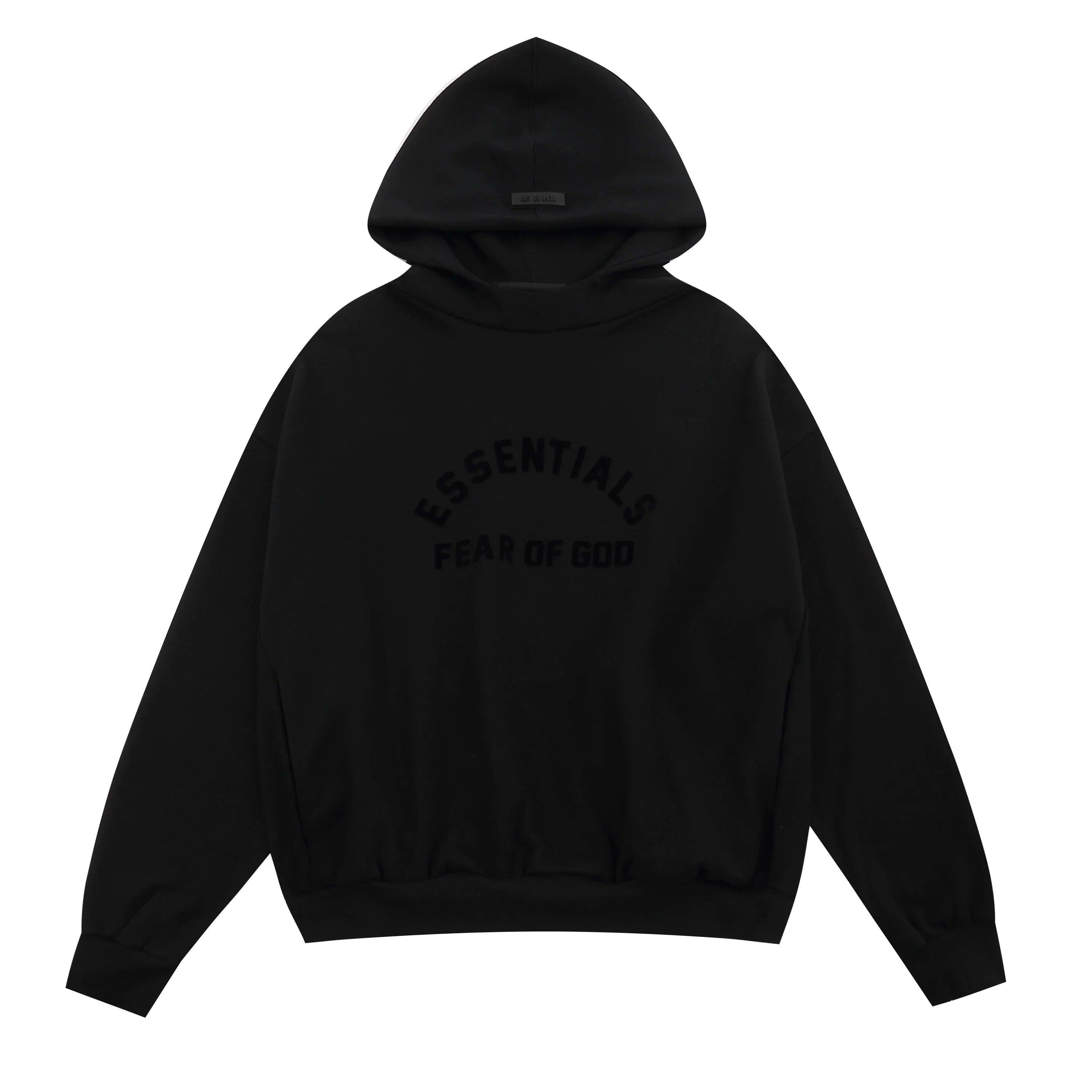 FOG double line heavyweight high street trendy brand hooded sweatshirt with plush loose sweatshirt jacket suitable for men and women, youthful and popular style (26)
