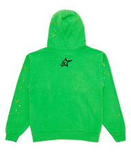 Sp5der P*nk Hoodie V2 Rhinestone Slime Green