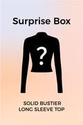 Surprise Box - Solid Bustier Long Sleeve Top