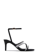 Annalise Embellished Mid Heels - Black