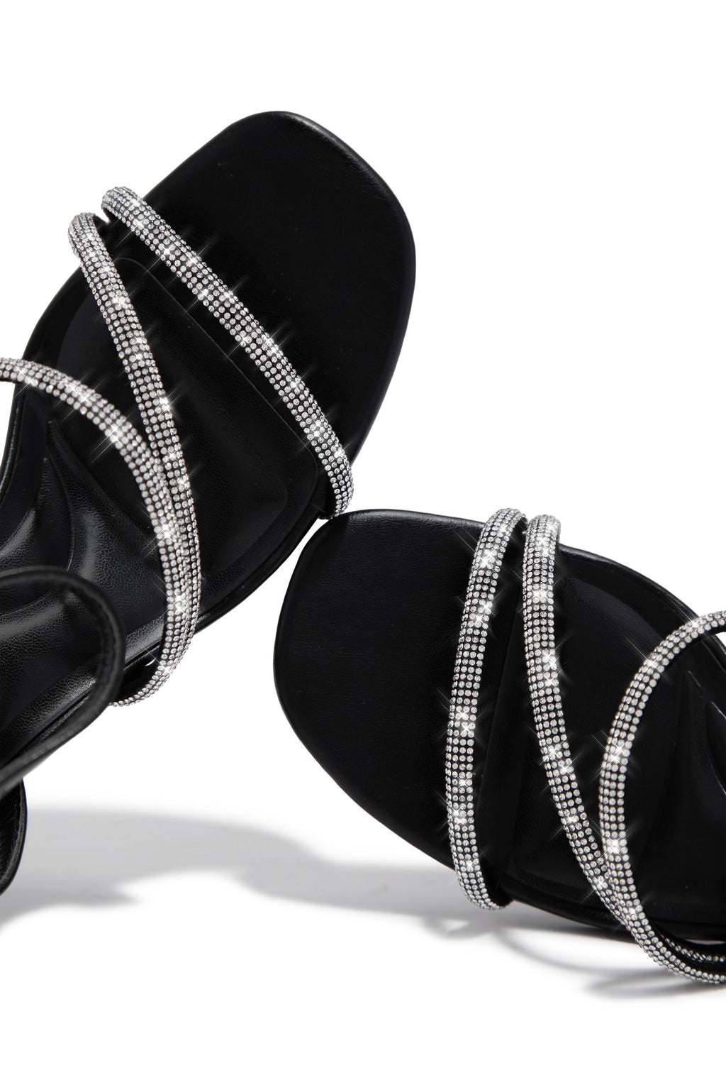 Annalise Embellished Mid Heels - Black