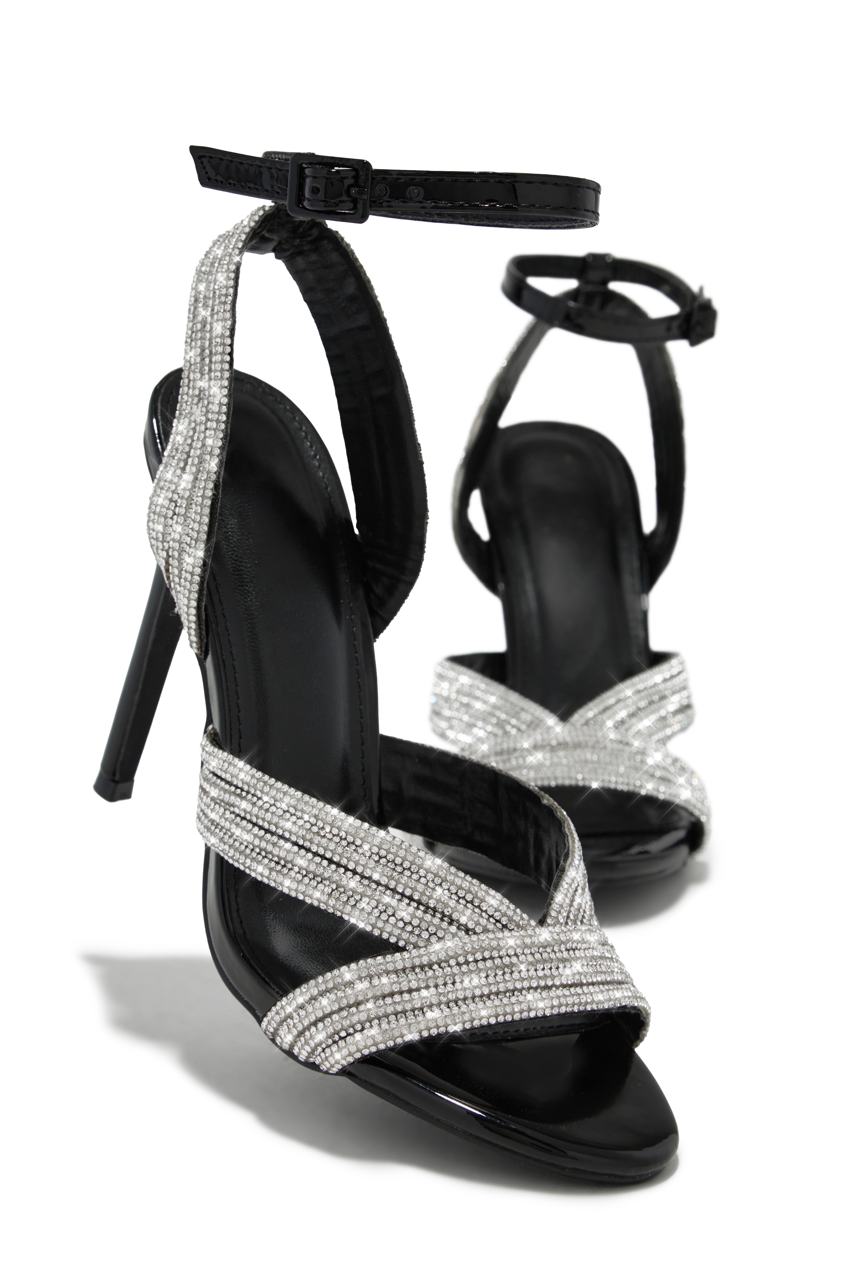 She's Extra Embellished High Heels - Black
