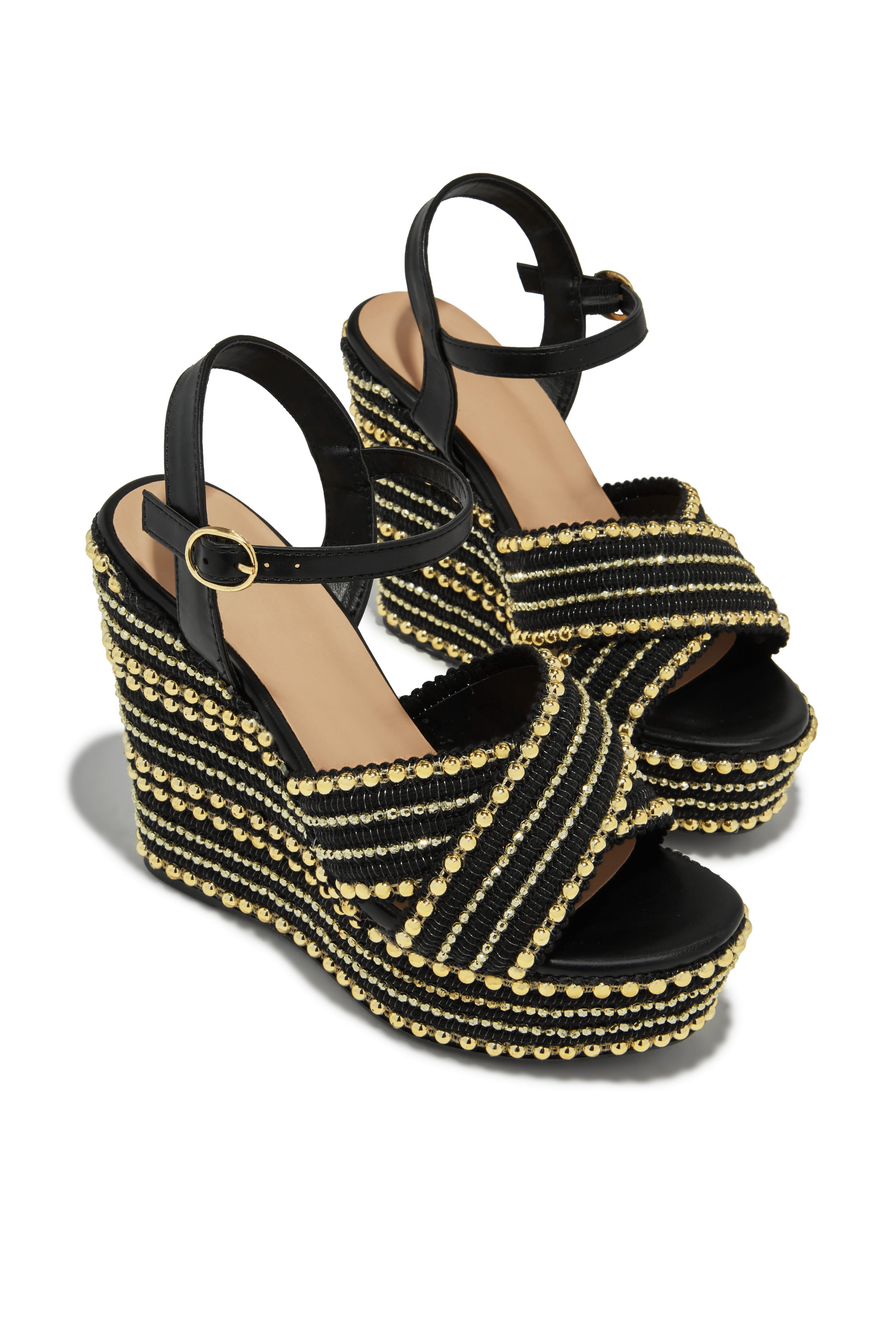 Nelo Platform Wedges - Black