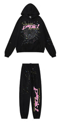 Sp5der Web P*nk Tracksuit — Black