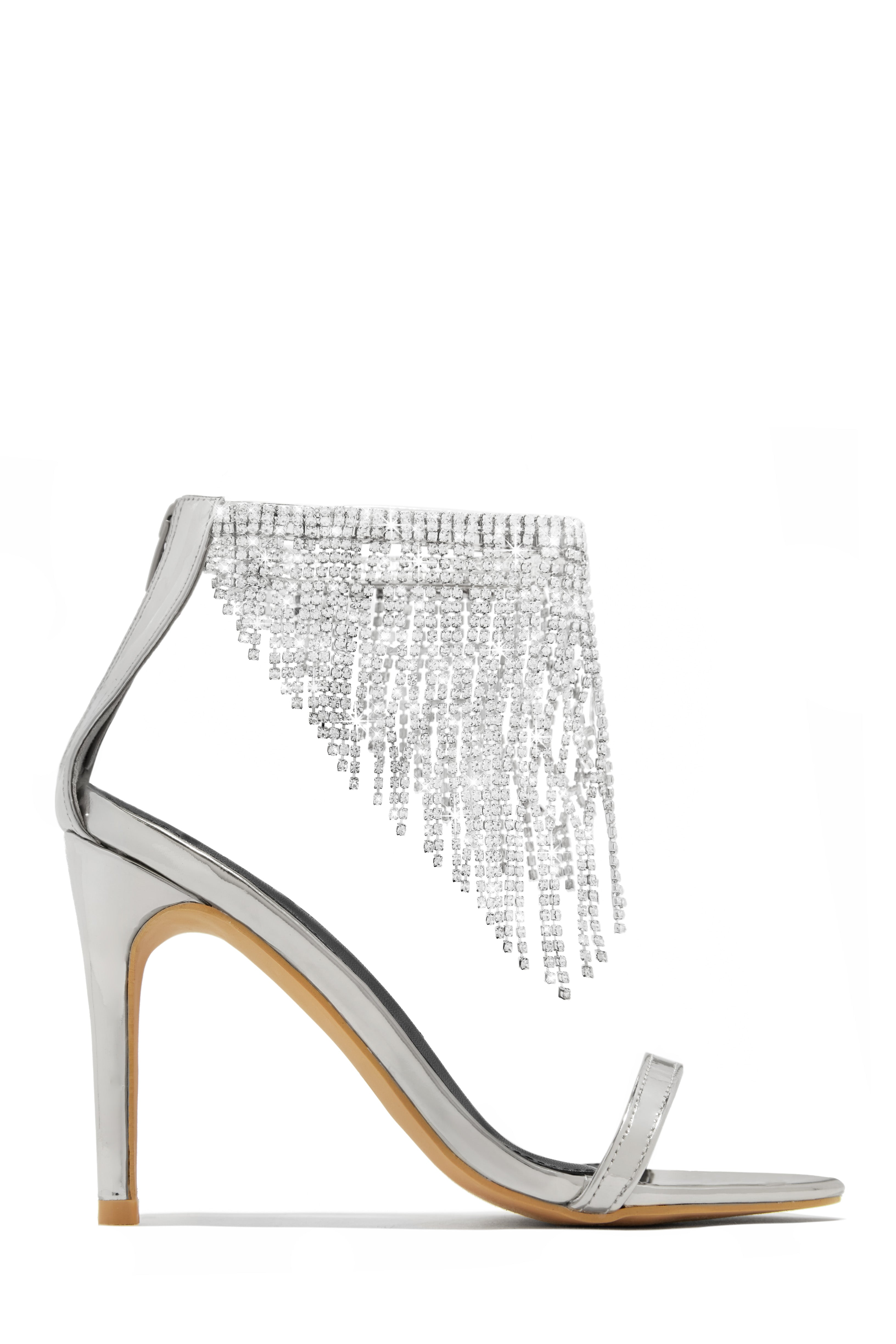 Formal Icon Embellished Dangle Heels - Black